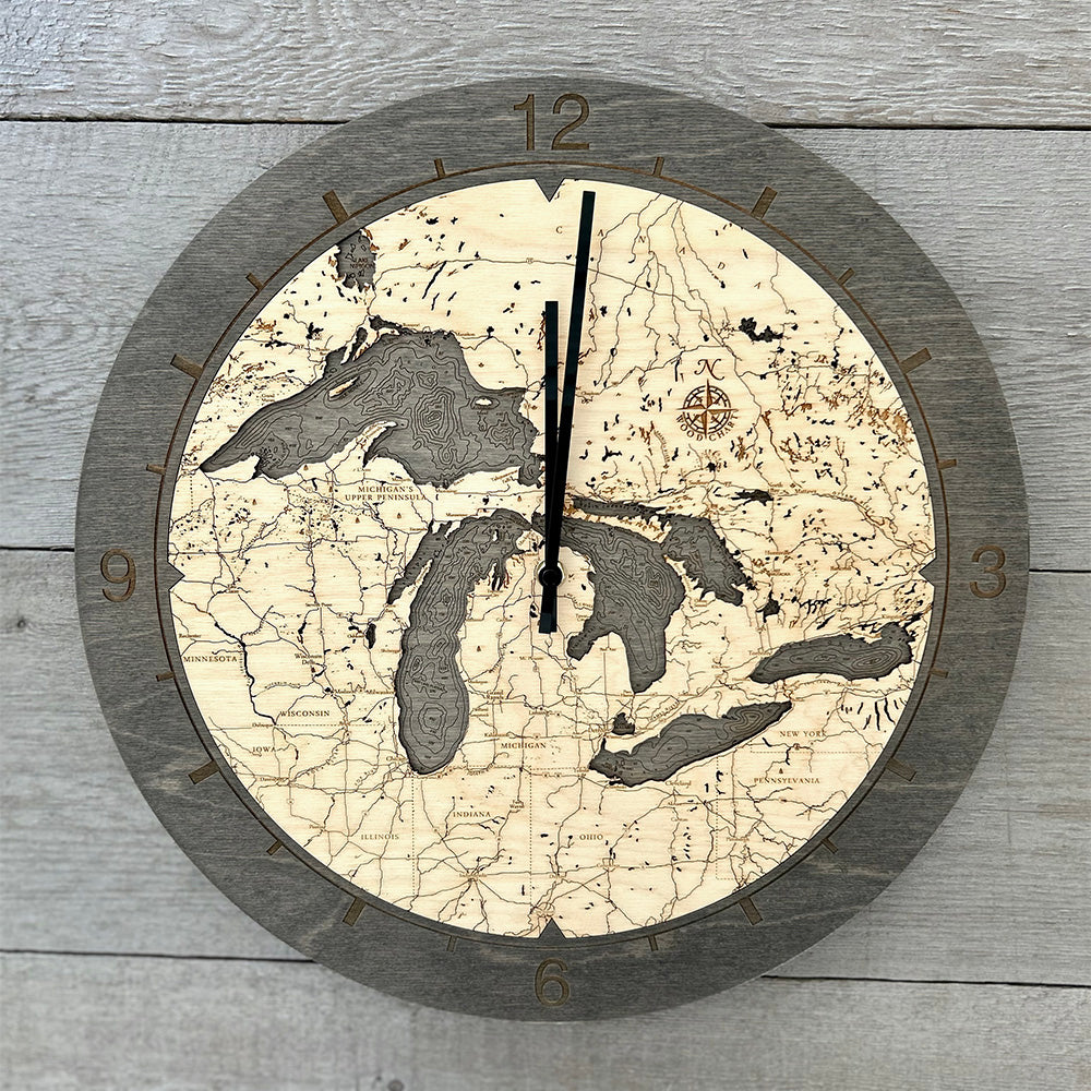 Great Lakes Ring Clock, 16.50" Diameter
