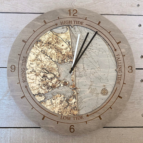 Rehoboth Beach DE, Tide & Time Clock, 16.50" Diameter