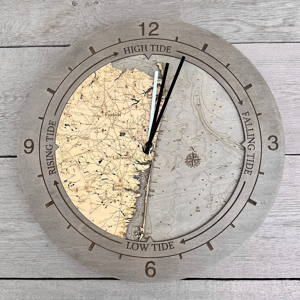 Sandy Hook to Barnegat Tide & Time Clock, 16.50" Diameter