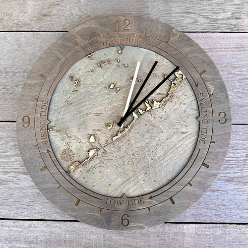 Islamorada FL, Tide & Time Clock, 16.50" Diameter