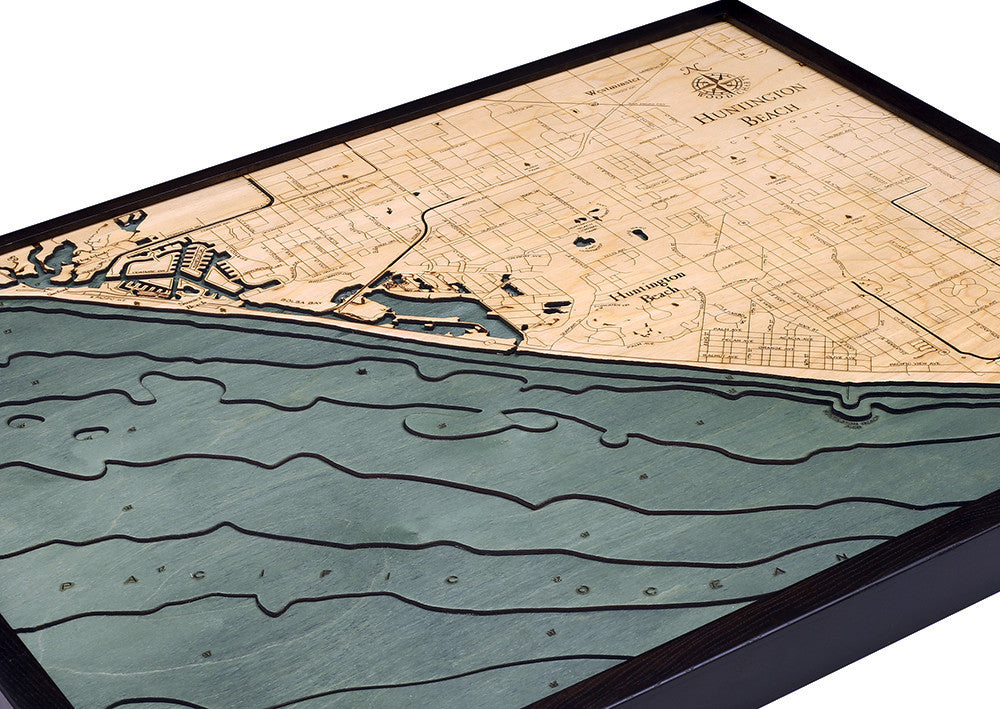 San Francisco Bay, California 3-D Nautical Wood Chart, Large, 24.5