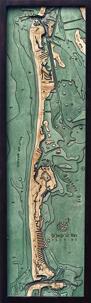 Longboat Key, Lido Key, Siesta Key, Casey Key, FL fashion Nautical Chart Sign / Made to Order