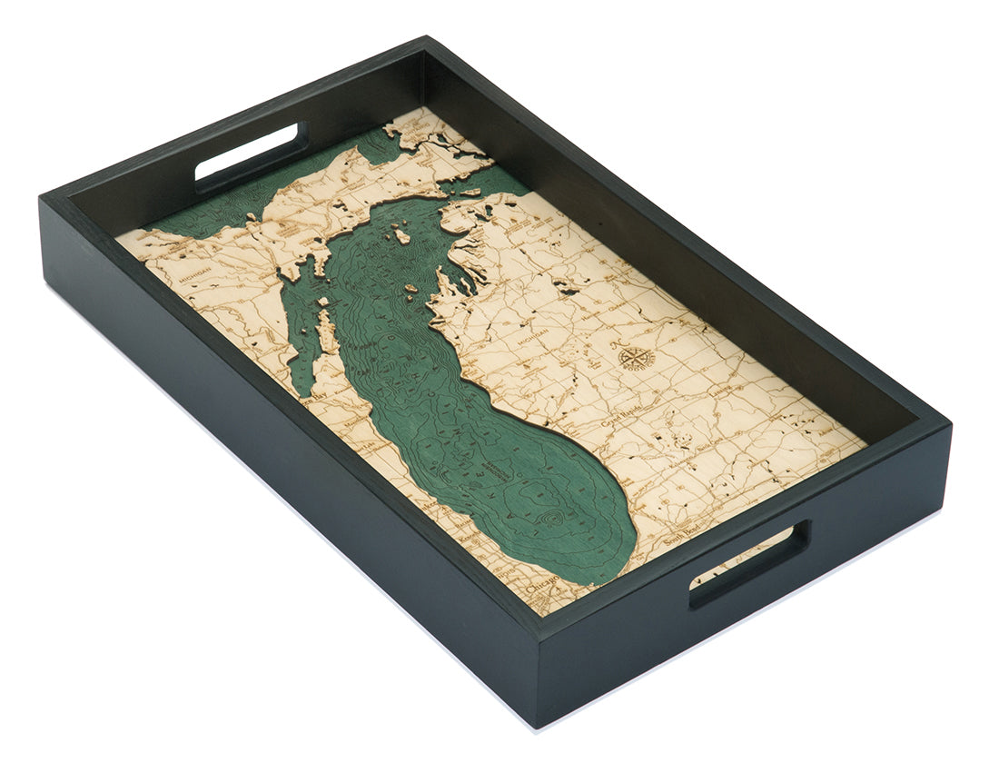 Coastal and Lake Art Serving Trays