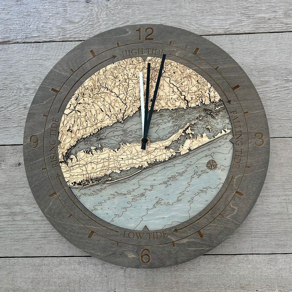 Long Island Sound Tide & Time Clock, 16.50" Diameter