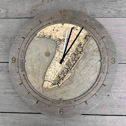 Strathmere to Cape May, NJ Tide & Time Clock, 16.50" Diameter