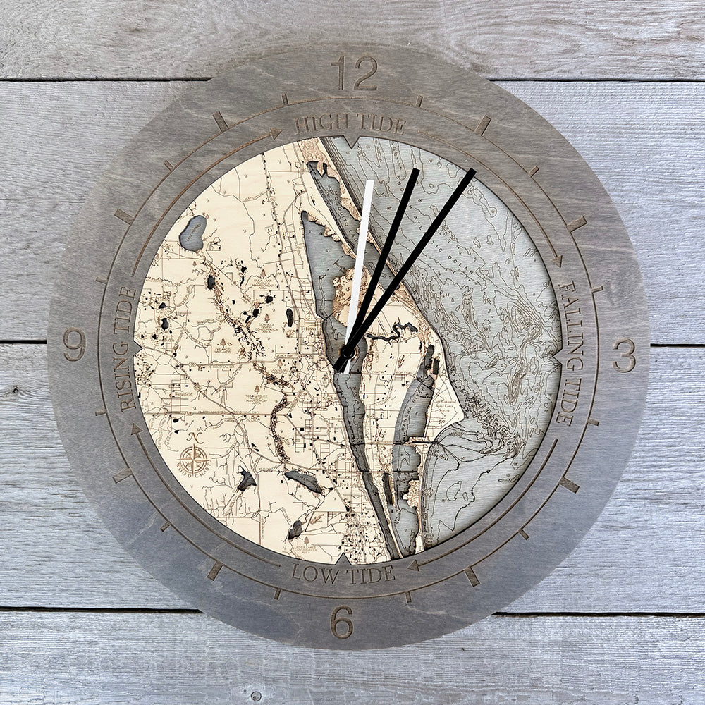 Cape Canaveral Tide & Time Clock, 16.50" Diameter