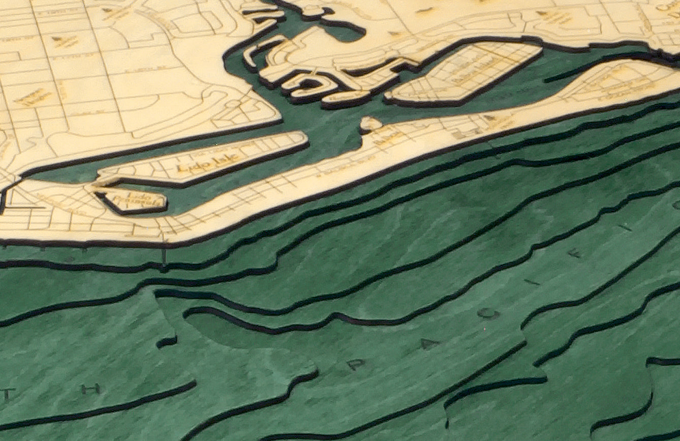 Topography Details of Map of Newport Beach