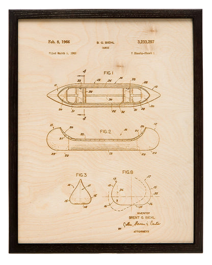 Wood Canoe Patent Art