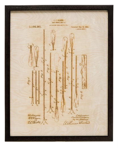 Wooden Paddle Patent Art