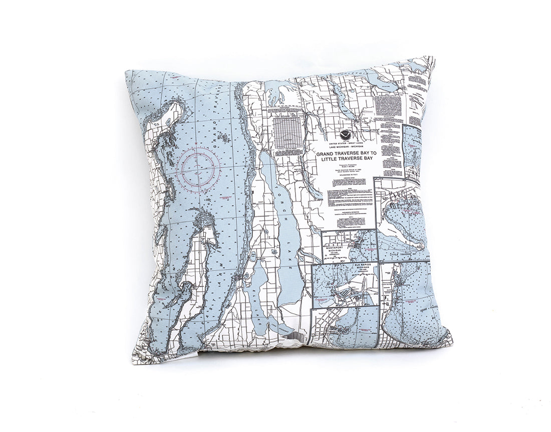 Grand Traverse Bay Outdoor/Indoor Pillow