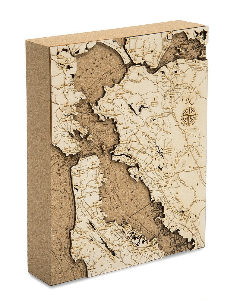 San Francisco Bay Cork Map