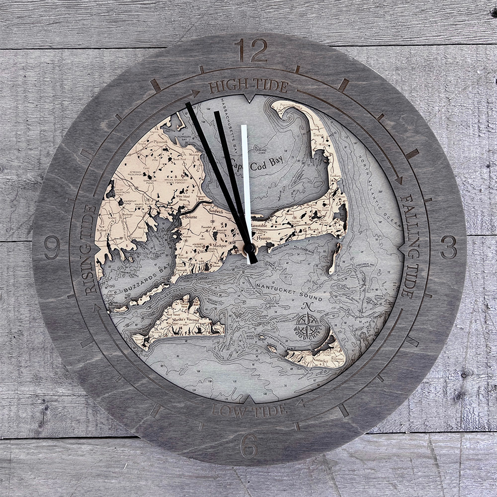 Cape Cod Tide & Time Clock, 16.50" Diameter