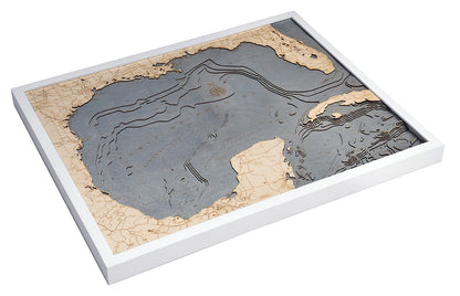 Gulf Of America 3-D Nautical Wood Chart, Large, 24.5" x 31"