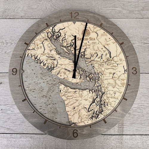 The Salish Sea Ring Clock, 16.50" Diameter