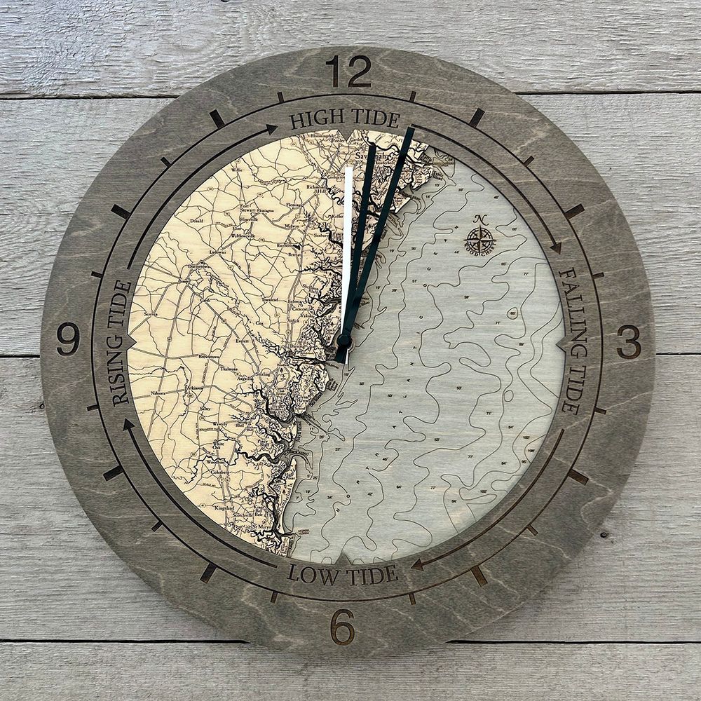 Georgia Coast Tide & Time Clock, 16.50" Diameter